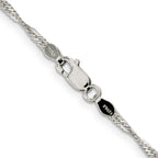 Sterling Silver Singapore Chain Necklace 2mm