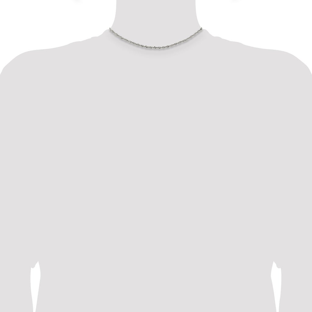 Sterling Silver 2mm Singapore Chain