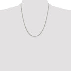 Sterling Silver 2mm Singapore Chain With Extension ext.