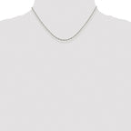 Sterling Silver Rhodium-plated 2mm Singapore Chain