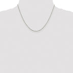 Sterling Silver Rhodium-plated 2mm Singapore Chain
