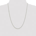Sterling Silver Rhodium-plated 2mm Singapore Chain