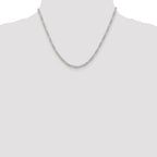 Sterling Silver 3mm Pav‚ Flat Figaro Chain