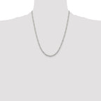 Sterling Silver 3mm Pav‚ Flat Figaro Chain