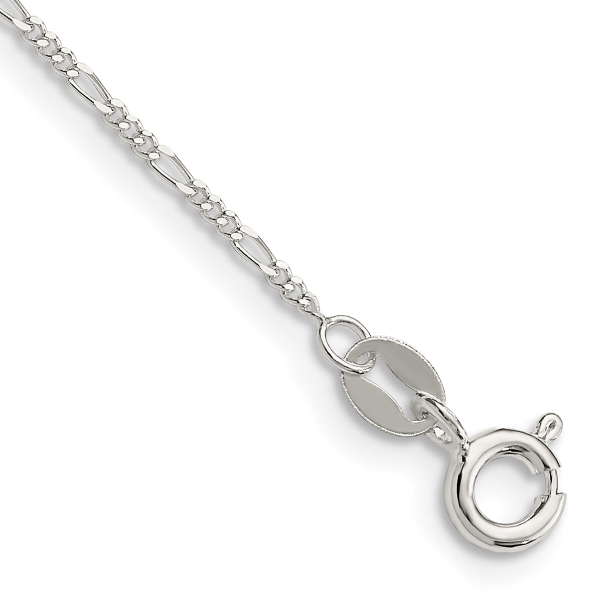 Sterling Silver 1.2mm Figaro Chain Anklet Main image