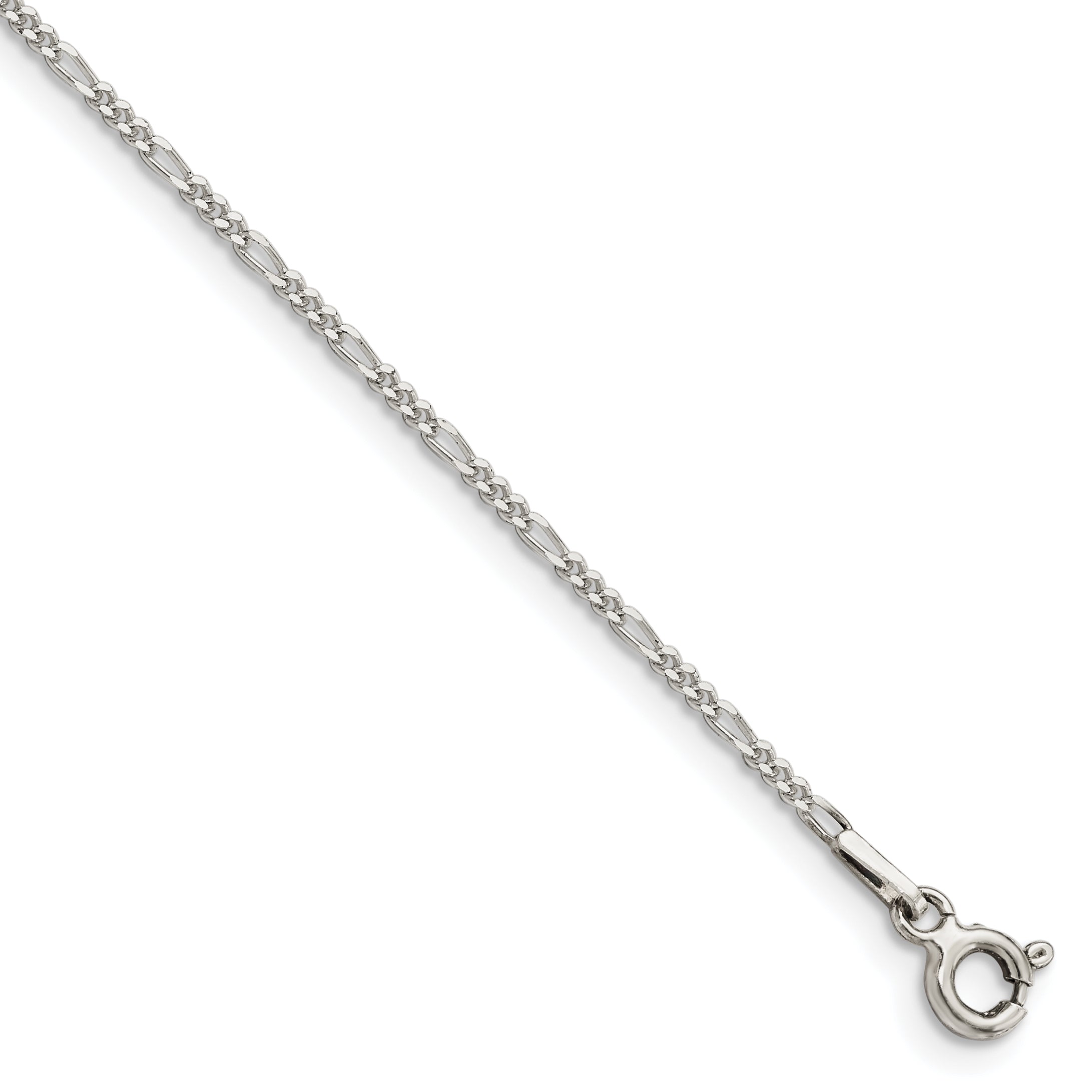Sterling Silver 1.4mm Figaro Chain Anklet Main image