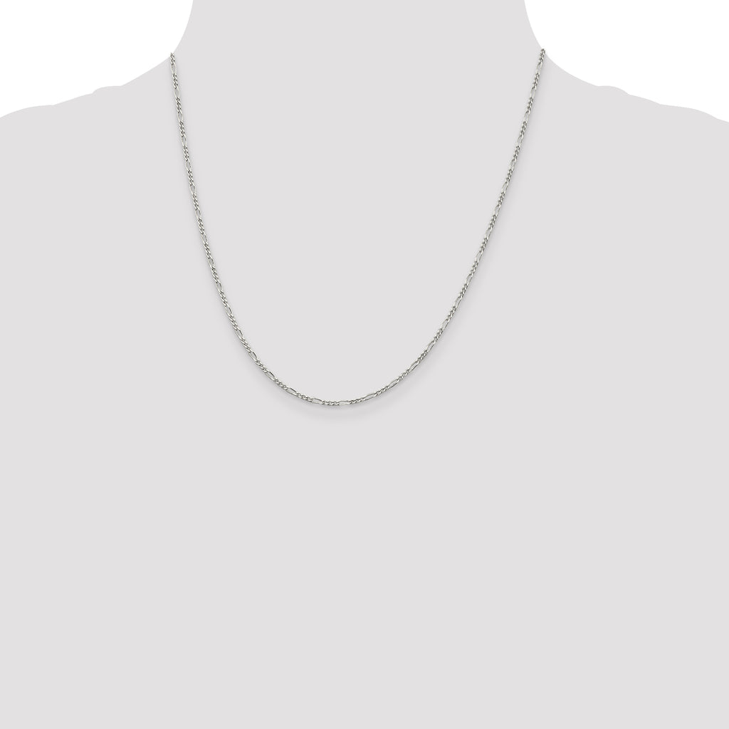 Sterling Silver 1.75mm Figaro Chain