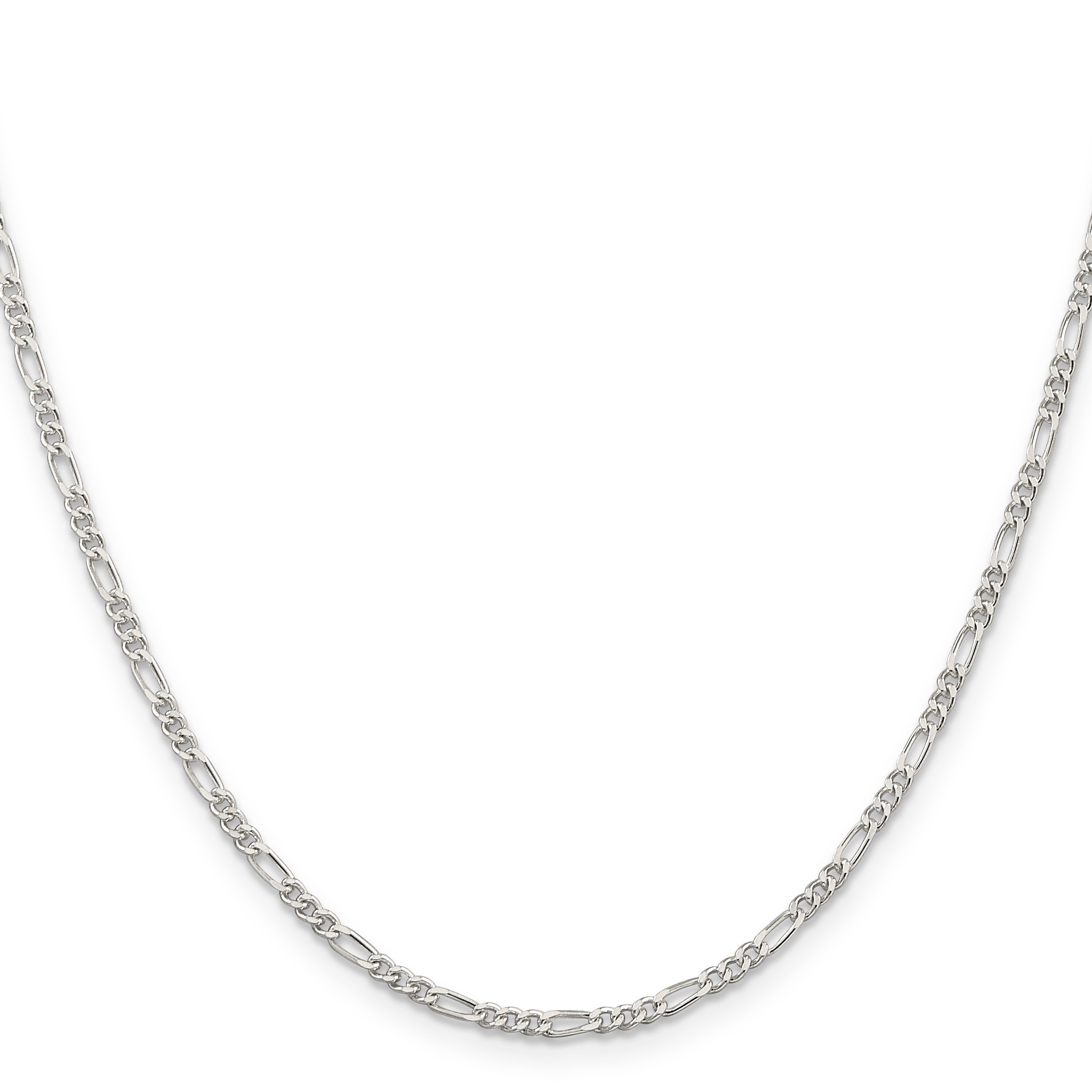 Sterling Silver 2.25mm Figaro Chain