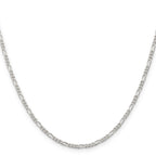 Figaro Chain in Sterling Silver, 2.25mm - Sophia Jewelers