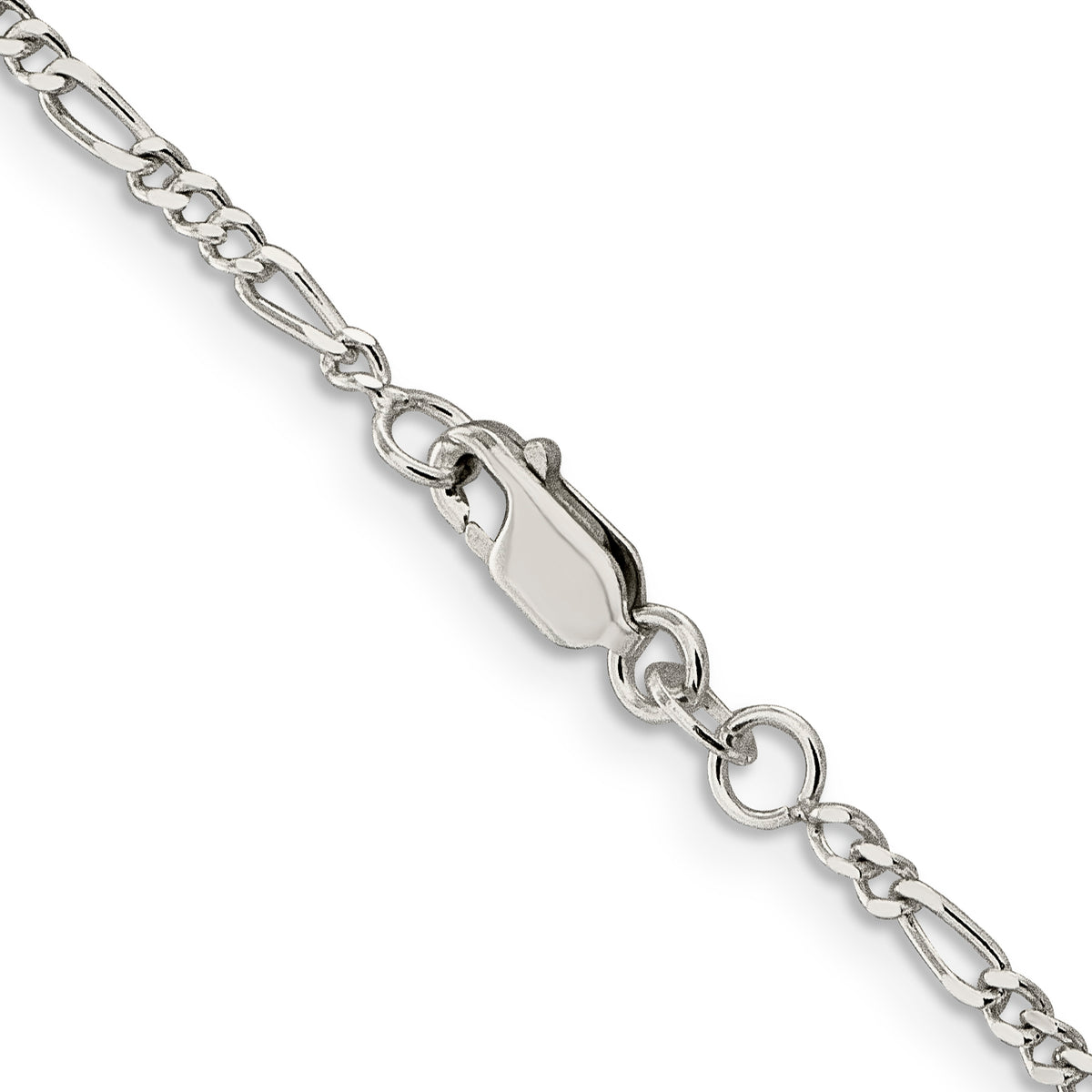 Figaro Chain in Sterling Silver, 2.25mm - Sophia Jewelers