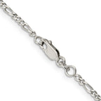 Figaro Chain in Sterling Silver, 2.25mm - Sophia Jewelers