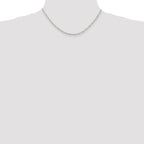 Figaro Chain in Sterling Silver, 2.25mm - Sophia Jewelers