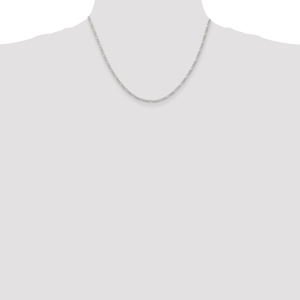 Sterling Silver 2.25mm Figaro Chain