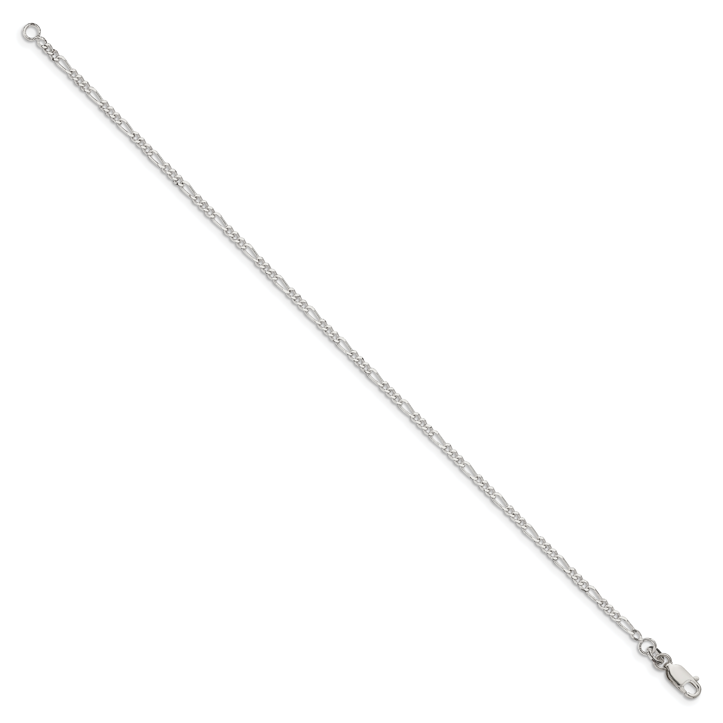 Sterling Silver Figaro Chain Necklace 2.25mm