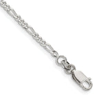 Sterling Silver Figaro Chain Necklace 2.25mm