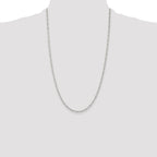 Sterling Silver Rhodium-plated 2.25mm Figaro Chain