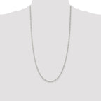 Sterling Silver Rhodium-plated 2.25mm Figaro Chain