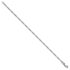 Sterling Silver Rhodium-plated 2.25mm Figaro Chain