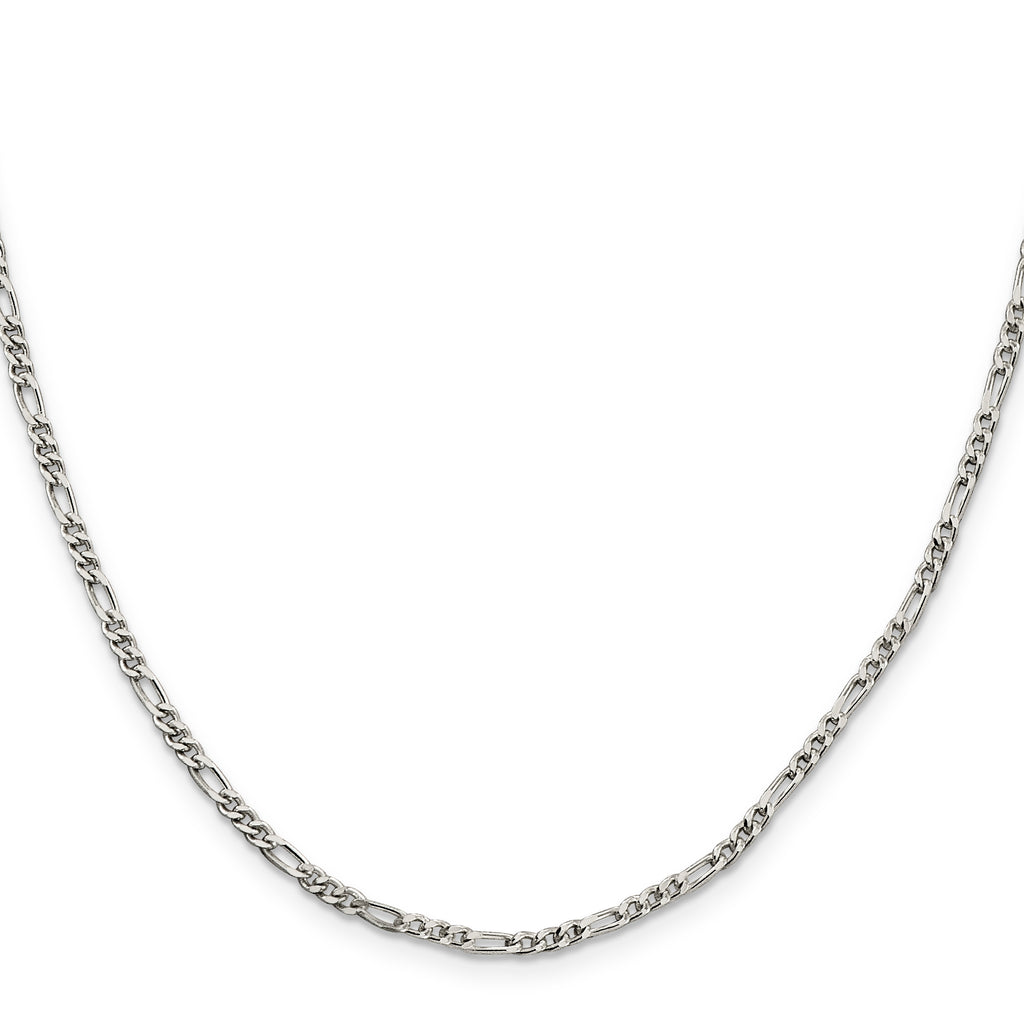 Sterling Silver 2.5mm Figaro Chain Anklet