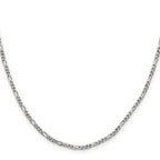 Sterling Silver Figaro Chain Necklace 2.5mm