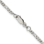 Sterling Silver 2.5mm Figaro Chain Anklet