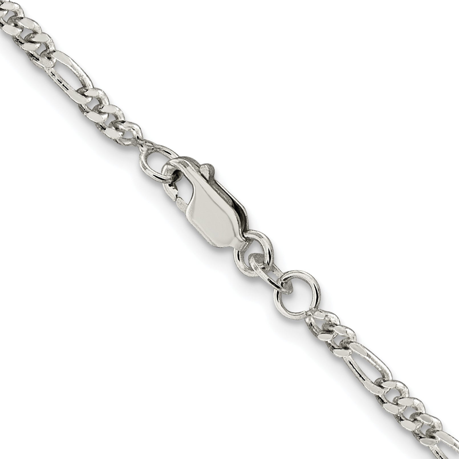 Sterling Silver Figaro Chain Necklace 2.5mm