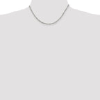 Sterling Silver 2.5mm Figaro Chain Anklet