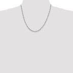 Sterling Silver 2.5mm Figaro Chain Anklet