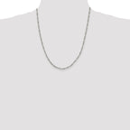 Sterling Silver 2.5mm Figaro Chain Anklet