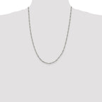Sterling Silver 2.5mm Figaro Chain Anklet