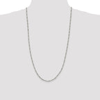 Sterling Silver 2.5mm Figaro Chain Anklet