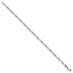 Sterling Silver Rhodium-plated 2.5mm Figaro Chain
