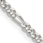 Sterling Silver Figaro Chain Necklace 2.5mm