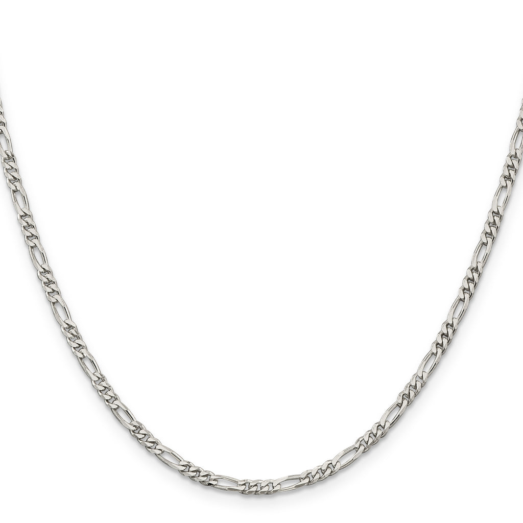 Sterling Silver 2.85mm Figaro Chain Anklet