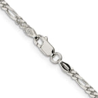Sterling Silver 2.85mm Figaro Chain Anklet