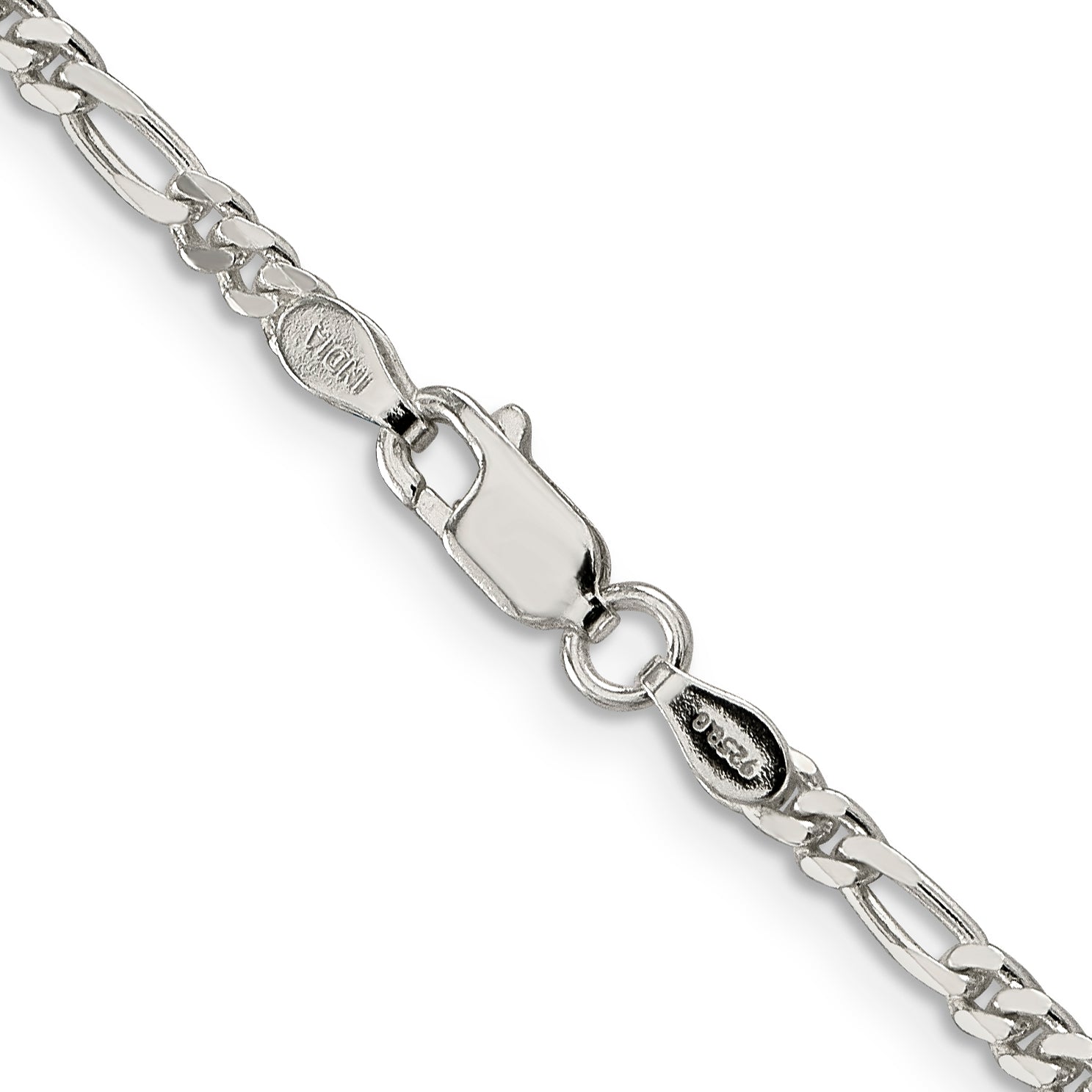 Sterling Silver Figaro Chain Necklace 2.85mm