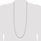 Sterling Silver 2.85mm Figaro Chain Anklet