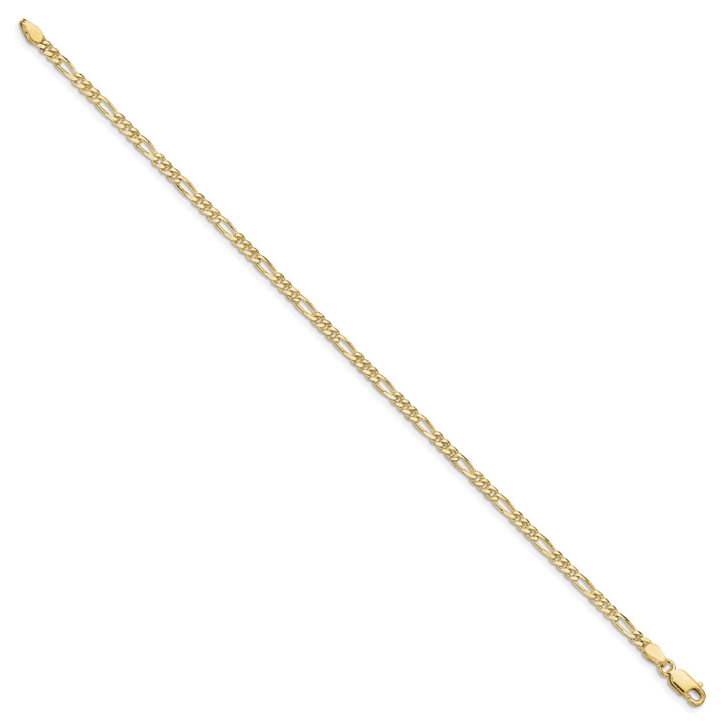 Gold-plated Sterling Silver 2.85mm Figaro Chain - Sophia Jewelers