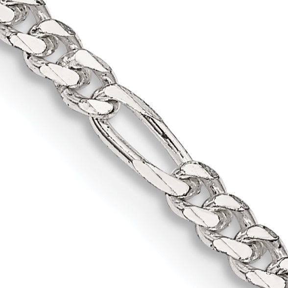 Sterling Silver Figaro Chain Necklace 2.85mm
