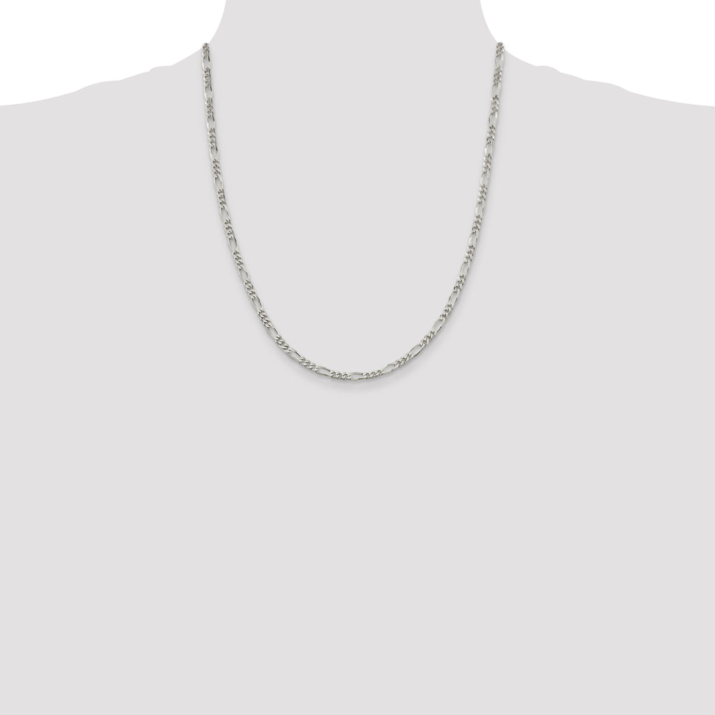 Sterling Silver 3.5mm Figaro Chain