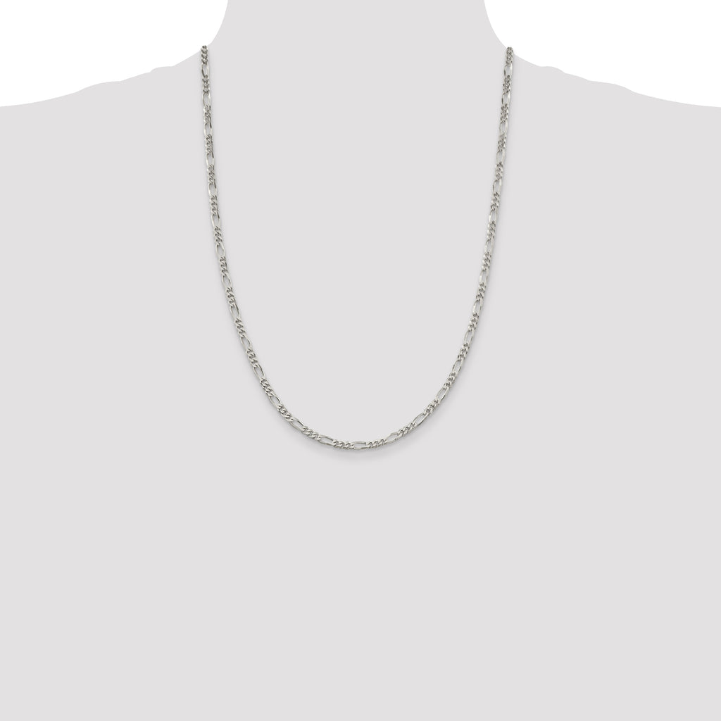Sterling Silver 3.5mm Figaro Chain