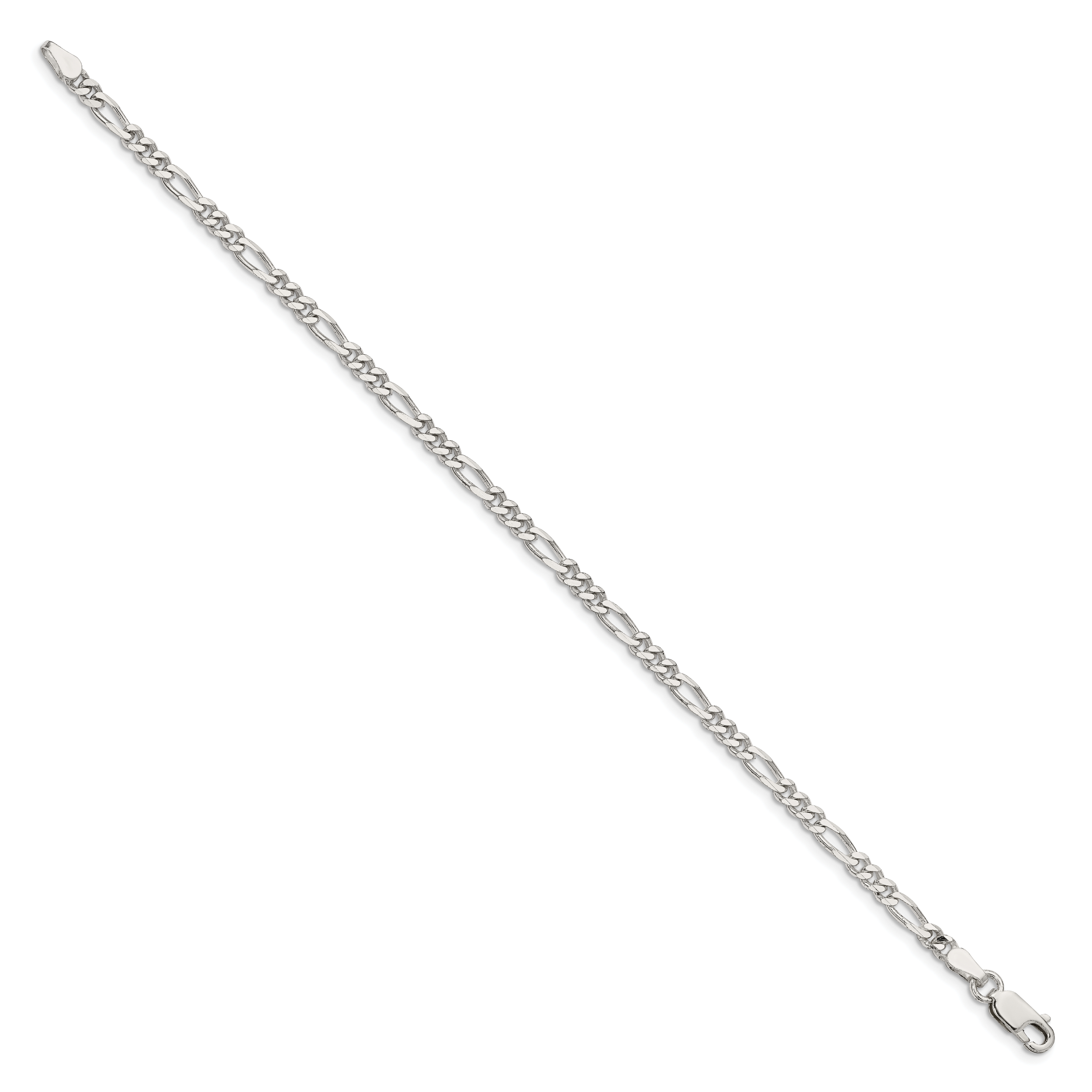 Figaro Chain Necklace in Sterling Silver, 3.5mm Secondary image