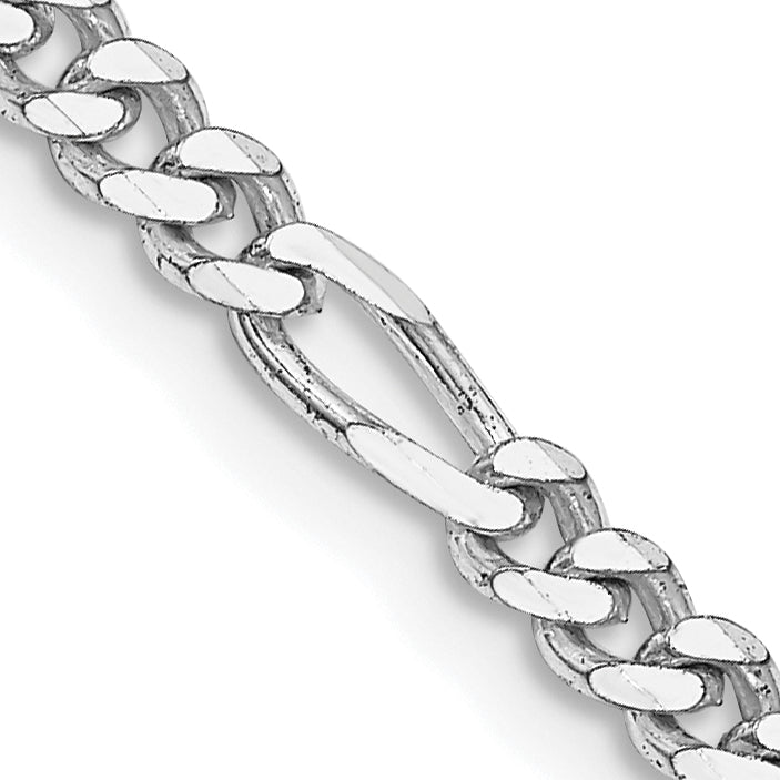 Sterling Silver Rhodium-Plated Figaro Chain Necklace 3.5mm Main image