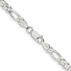 Sterling Silver 4.5mm Figaro Chain