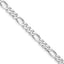 Sterling Silver Rhodium-Plated Figaro Chain Necklace 4.5mm