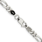 Sterling Silver Figaro Chain Necklace 5.5mm