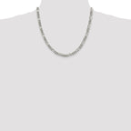 Sterling Silver Figaro Chain Necklace 5.5mm