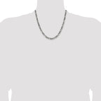 Sterling Silver Antiqued 5.5mm Figaro Chain