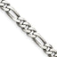Sterling Silver Antiqued Figaro Chain Necklace 5.5mm