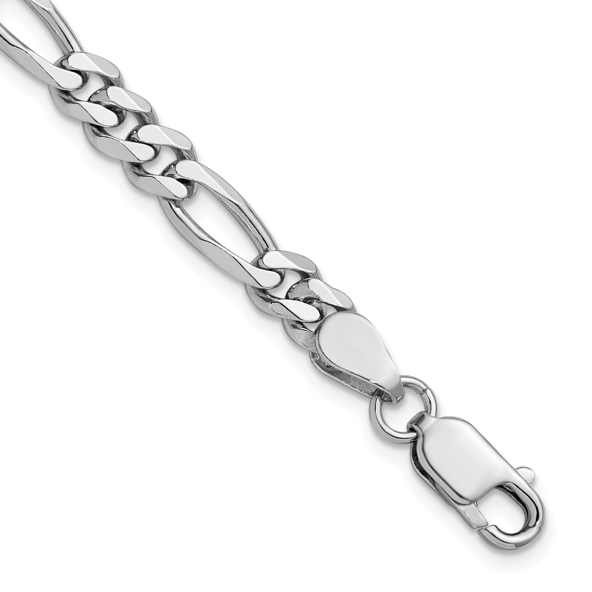 Sterling Silver Rhodium-plated 5.25mm Figaro Chain Main image
